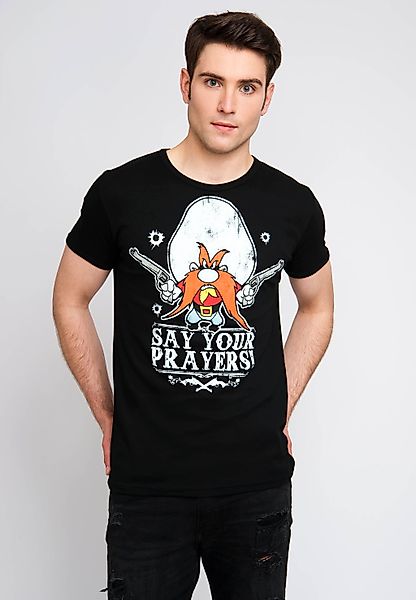 LOGOSHIRT T-Shirt "Looney Tunes - Yosemite - Prayer" mit coolem Retro-Print günstig online kaufen