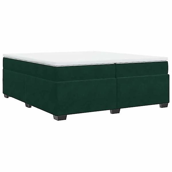 vidaXL Boxspringbett mit Matratze Dunkelgrün 200x200 cm Samt 3285308 günstig online kaufen