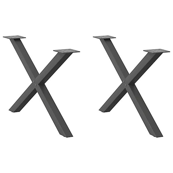 vidaXL Couchtischbeine X-Form 2 Stk Anthrazit 70x42-43 cm Stahl 4012906 günstig online kaufen