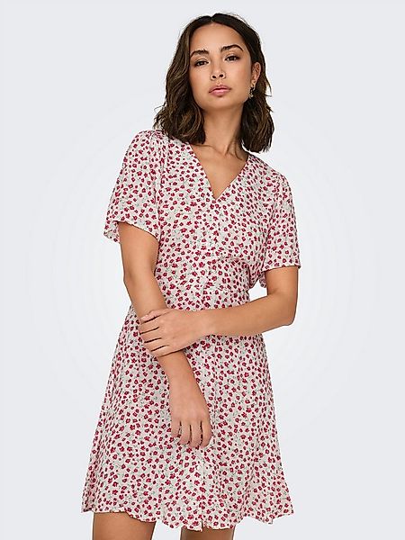 ONLY Minikleid ONLEVIDA S/S SHORT DRESS WVN NOOS Viskose, regular fit, V-Au günstig online kaufen