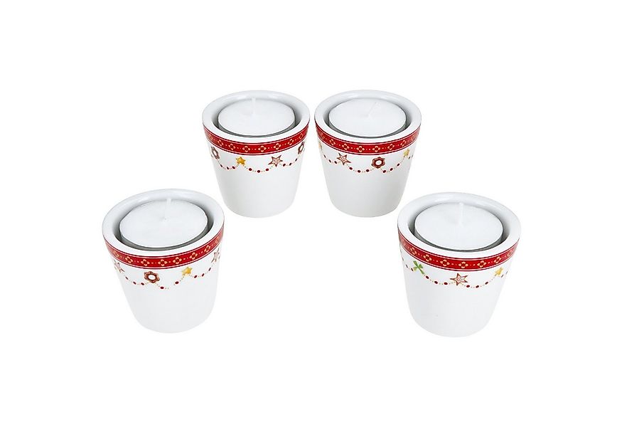 MamboCat Teelichthalter 4x Teelichthalter Weihnachtstraum H 5,1cm Stabkerze günstig online kaufen