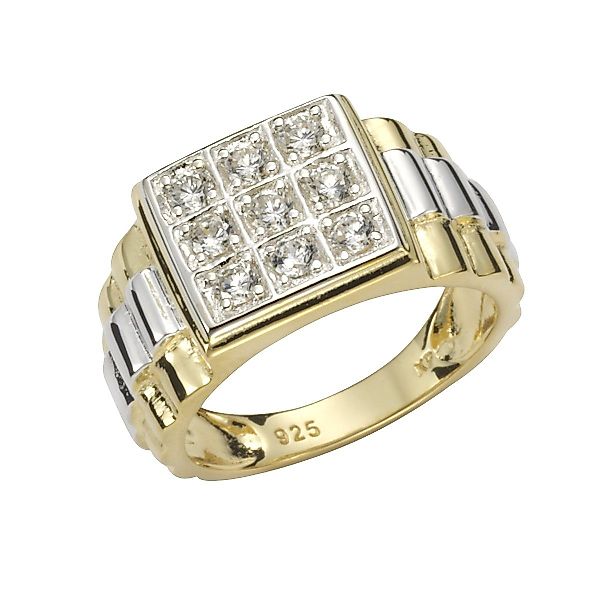 Vivance Fingerring 925 Silber zweifarbig Zirkonia günstig online kaufen
