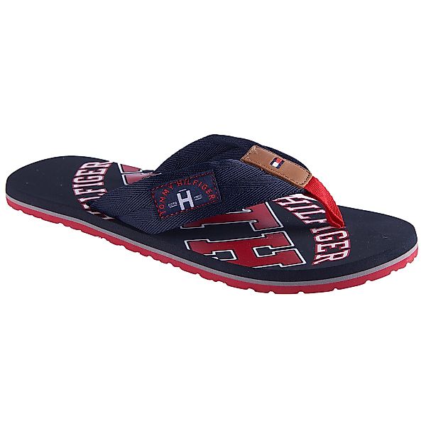 Tommy Hilfiger Strandsandale mit Markendetails Farbe dunkelblau Größe: EU46 günstig online kaufen