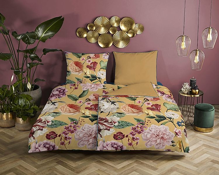 Descanso Wendebettwäsche Fiori, Satin (Bio-Baumwolle), 3 günstig online kaufen