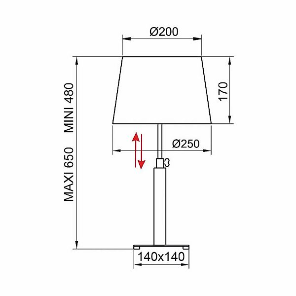 Aluminor Quatro Up Tischlampe ebenholz/chrom günstig online kaufen