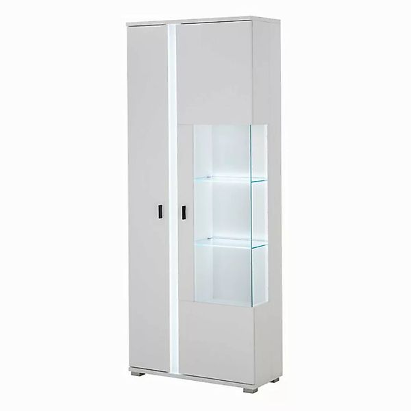 Lomadox Vitrine LOVENO-61 55 cm breit in mattem weiß günstig online kaufen