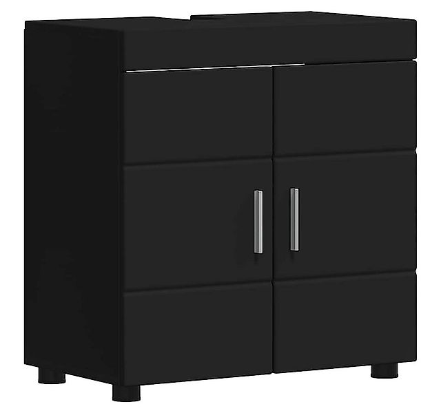 vidaXL Badezimmerspiegelschrank Badezimmerschrank-Set TULUM Schwarz 60 x 34 günstig online kaufen