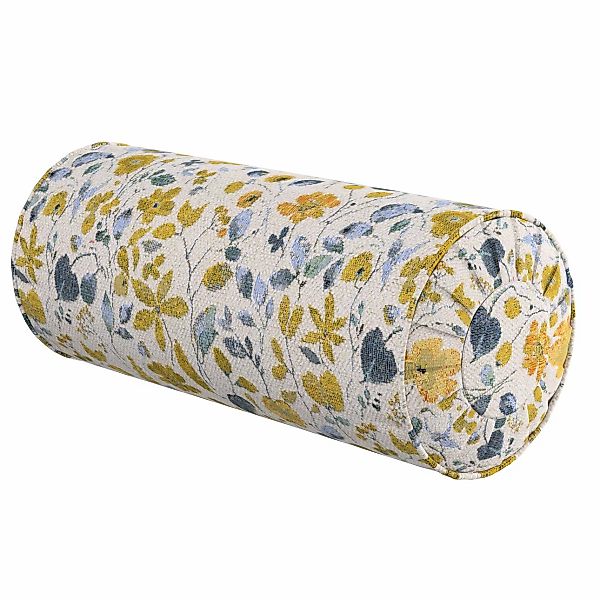 Nackenrolle mit Falten, gelb-blau, Ø 20 x 50 cm, Cosy Home (145-13) günstig online kaufen