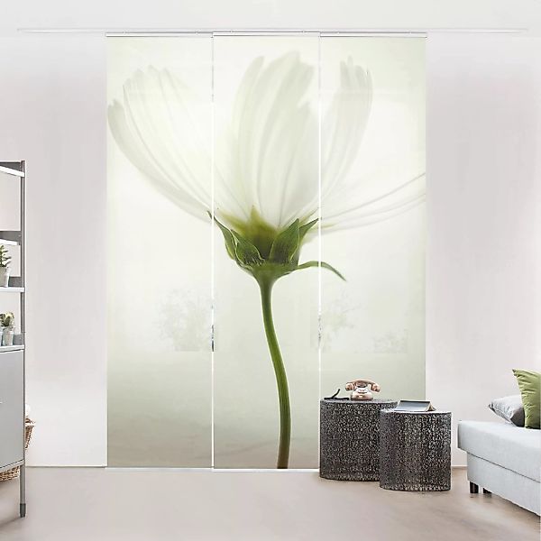 Schiebegardinen Set Blumen Weiße Cosmea günstig online kaufen