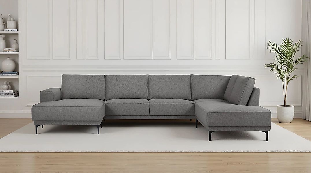 OTTO home Wohnlandschaft "XXL Sofa Oland, Struktur, Flachgewebe, Luxus-Micr günstig online kaufen