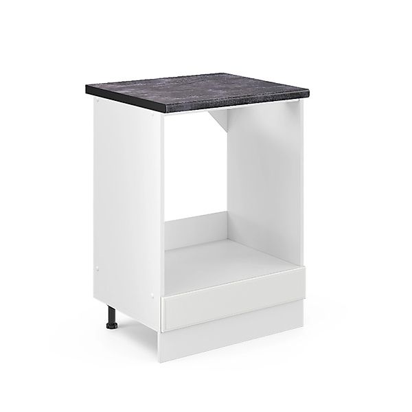 Vicco Herdumbauschrank R-Line Weiß Landhaus/Weiß 60 cm ohne Arbeitsplatte günstig online kaufen