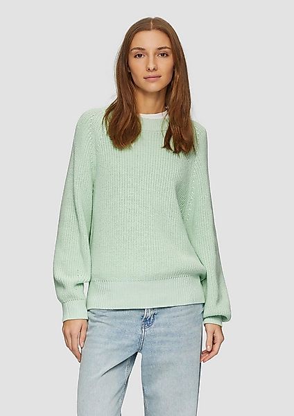 s.Oliver Longpullover Strickpullover Strickpullover mit Raglan-Ärmeln und R günstig online kaufen
