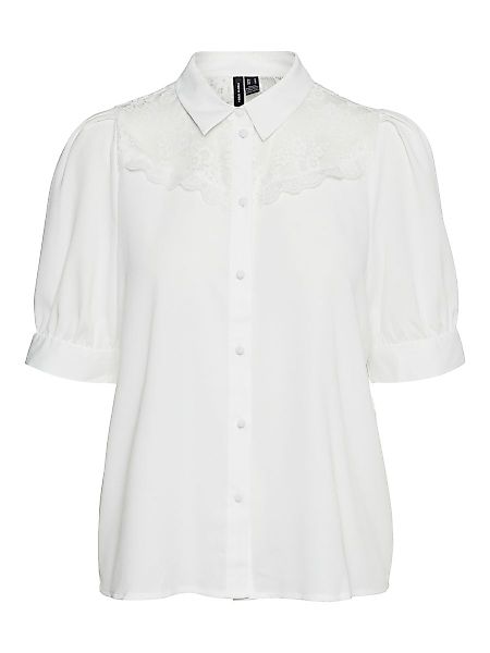 VERO MODA Kurzärmelige Hemd Damen White günstig online kaufen