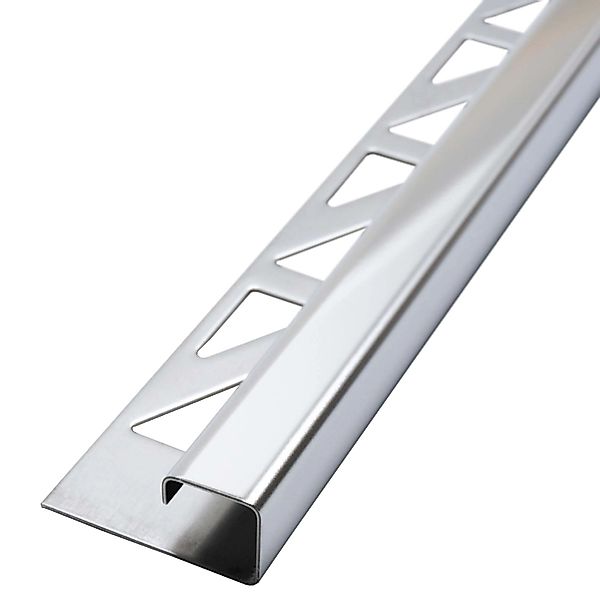 Dalsys Fliesenschiene Edelstahl Poliert 2,5m x 10mm Eckprofil Quadrat günstig online kaufen