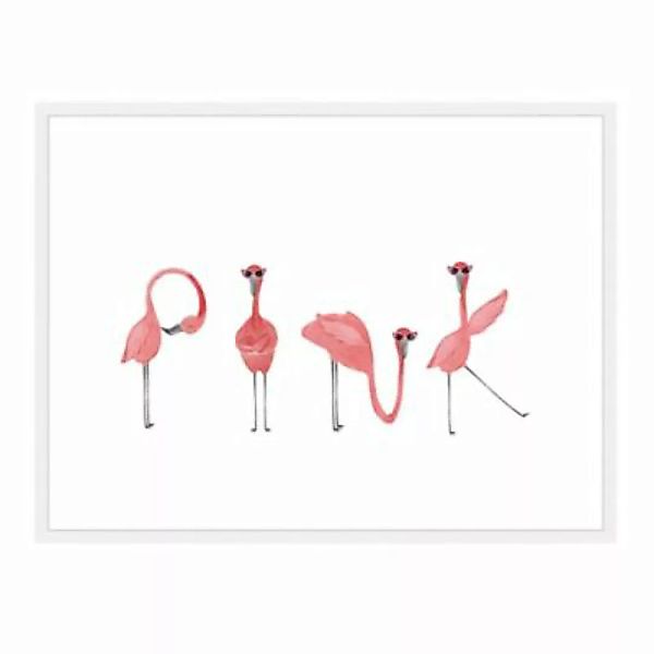 Milan Moon Wandbild Flamingos weiß Gr. 50 x 60 günstig online kaufen