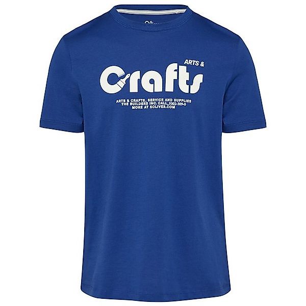 s.Oliver Rundhalsshirt s.Oliver T-Shirt royalblau XXL günstig online kaufen
