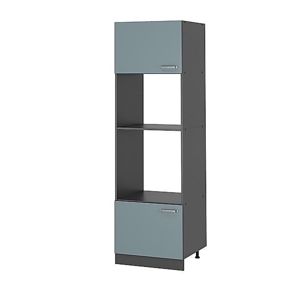 Vicco Mikrowellenumbauschrank R-Line, Blau-Grau/Anthrazit, 60 cm günstig online kaufen