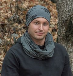 styleBREAKER Loop Loop mit Sterne Print günstig online kaufen