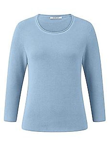 Rundhals-Pullover Peter Hahn blau günstig online kaufen
