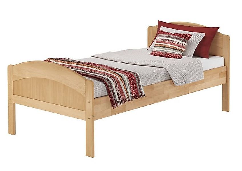 ERST-HOLZ Bett Hohes Holzbett Einzelbett 100x220 Buche natur Echtholzbett, günstig online kaufen