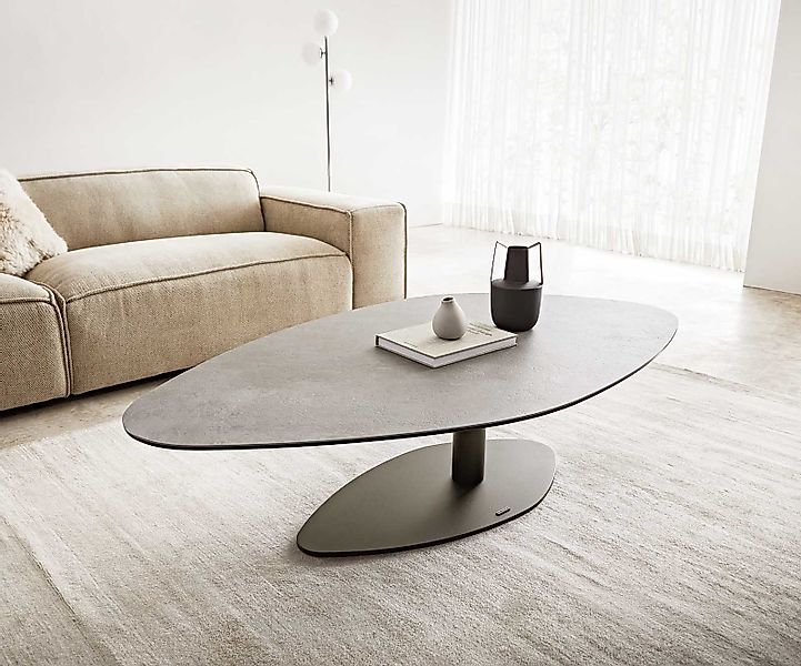 DELIFE Couchtisch Vibana, Keramik Aspetto Concreto Betonfarbig 140x80 cm Ge günstig online kaufen