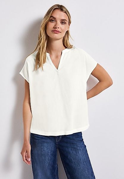 STREET ONE Kurzarmbluse Split Neck günstig online kaufen
