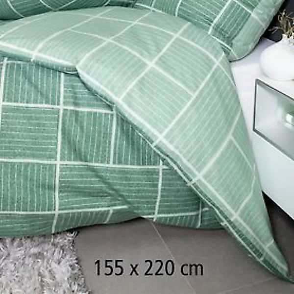 Feinbieber-Bettwäsche 'Tiles' grün 155x220cm günstig online kaufen
