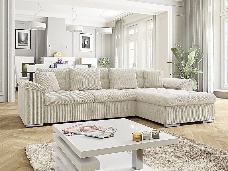MIRJAN24 Ecksofa Diana Cord, mit Bettkasten günstig online kaufen