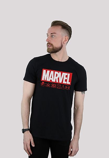 F4NT4STIC T-Shirt "Marvel Logo Waschsymbole", Print günstig online kaufen