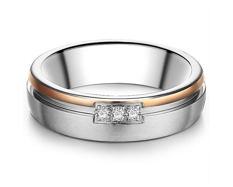 Trilani Fingerring silber/roségold, aus Edelstahl günstig online kaufen