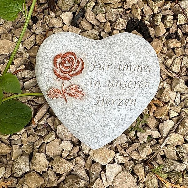 Radami Gartenfigur Grabherz Grabschmuck Grab Herz günstig online kaufen