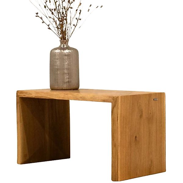 holz4home® Sitzbank Massivholzbank Eiche mit Baumkante I Echtholz Holzbank günstig online kaufen