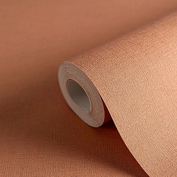 Bricoflor Terracotta Tapete Einfarbig Uni Vliestapete in Rot Braun Ideal fü günstig online kaufen