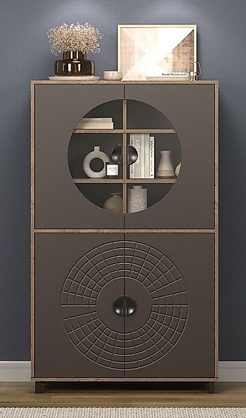 trendteam Vitrine Vitrine Fusion, Rostoptik Rusty Flow / Perlbronze ohne Be günstig online kaufen