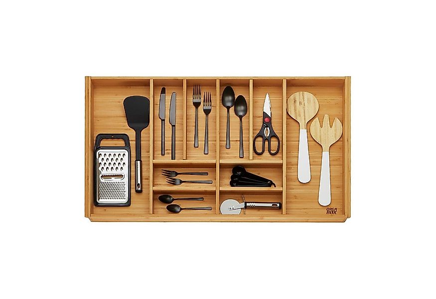 SO-TECH® Besteckeinsatz Bambus Besteckkasten ORGA-BOX 3 für Nobilia-Küche a günstig online kaufen