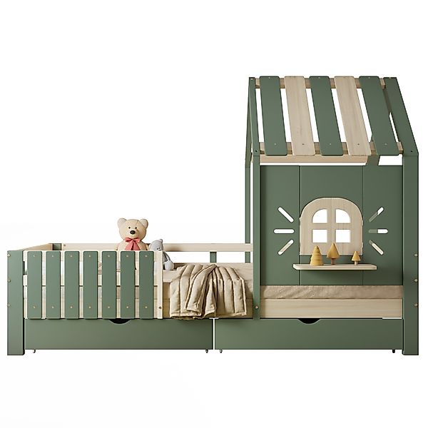 REDOM Kinderbett mit Dach & Fenster, günstig online kaufen