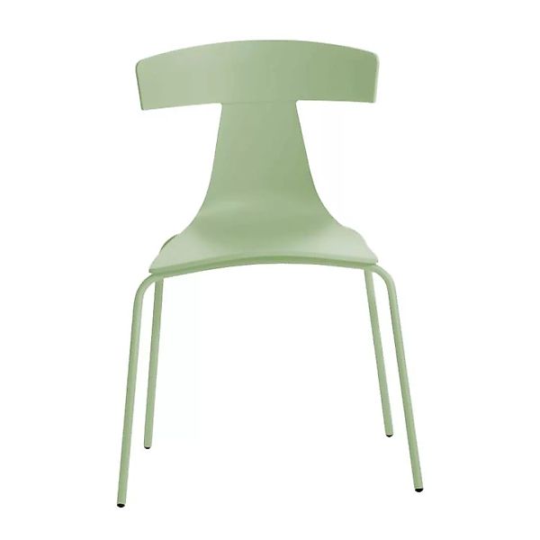 Plank - Remo Plastic Gartenstuhl einfarbig - weißgrün/BxHxT 55x78x48cm/Gest günstig online kaufen