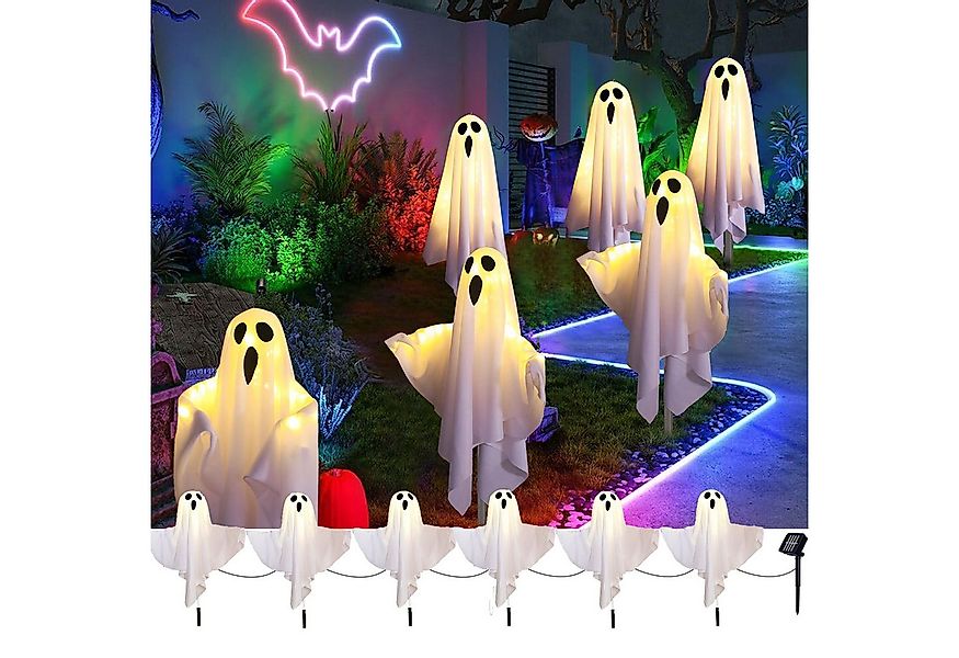 Jibenhome LED Dekolicht 6er Set Solar Geisterlicht Halloween Outdoor Solar günstig online kaufen