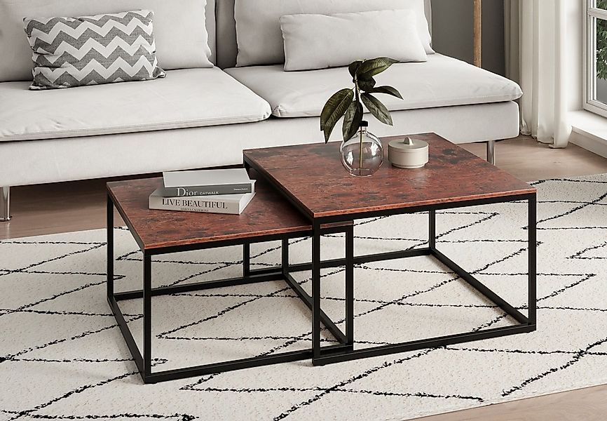 Home Collective Couchtisch 2er Set aus Holz, Wohnzimmertisch Modern (Büro B günstig online kaufen