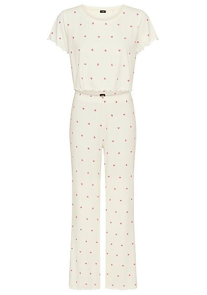 Vivance Dreams Pyjama (Set, 2 tlg., 2-teilig) mit süßem Herzchendruck günstig online kaufen
