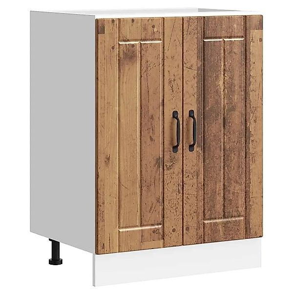 vidaXL Spülenunterschrank Lucca Altholz-Optik Holzwerkstoff 853685 günstig online kaufen