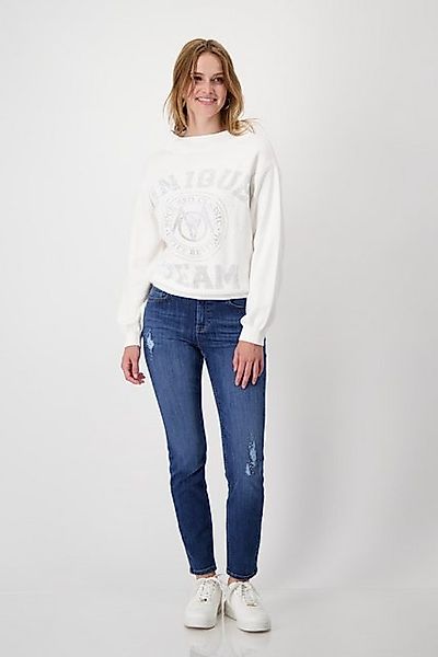 Monari Druckkleid Pullover off-white günstig online kaufen