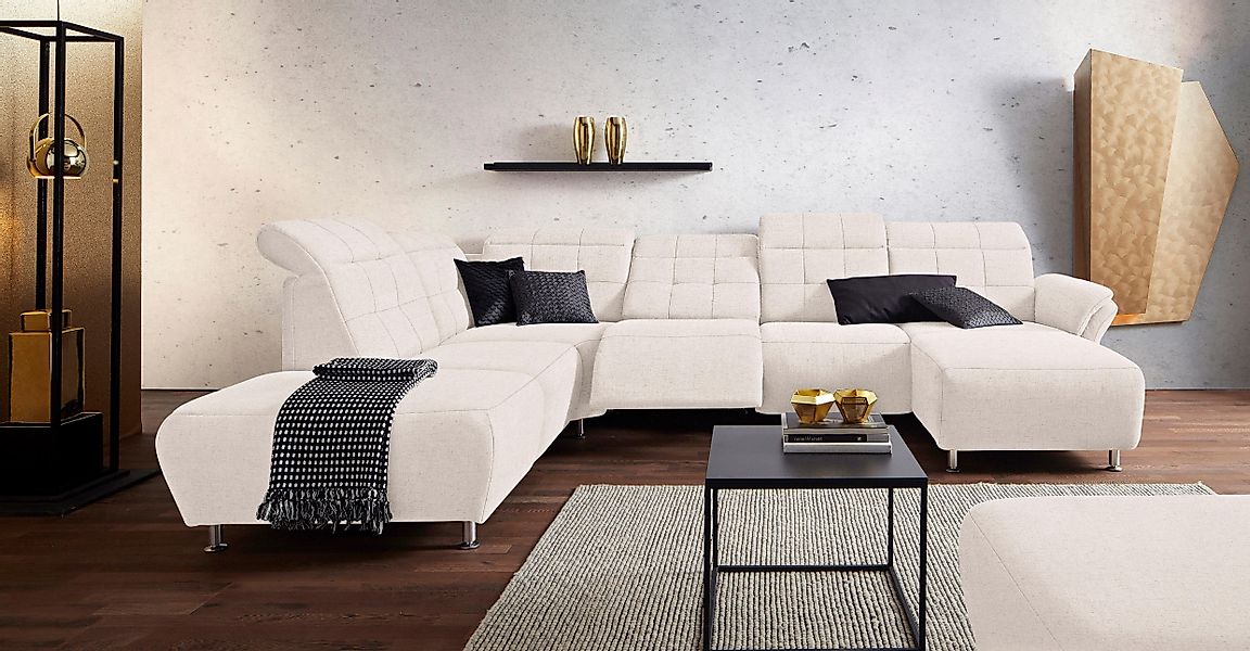 Places of Style Wohnlandschaft "Manhattan U-Form", 2 Sitze mit elektrischer günstig online kaufen