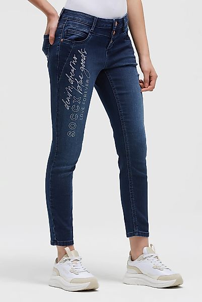 SOCCX Slim-fit-Jeans, mit verkürztem Bein günstig online kaufen