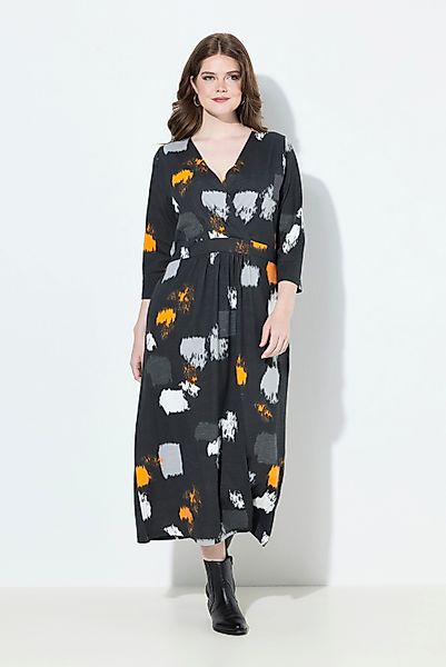 Ulla Popken Jerseykleid Maxikleid grafischer Druck günstig online kaufen