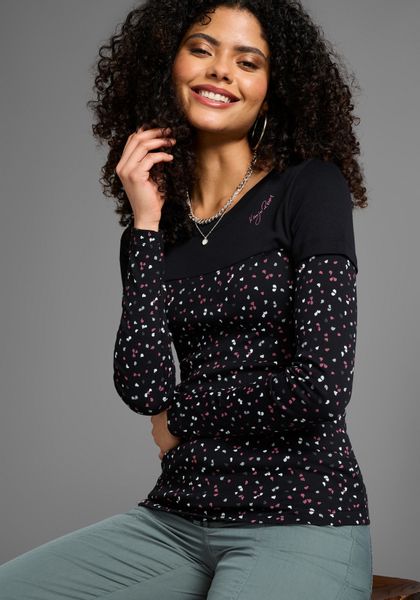 KangaROOS 2-in-1-Langarmshirt Langarm, bedruckt und gemustert, für die Frei günstig online kaufen