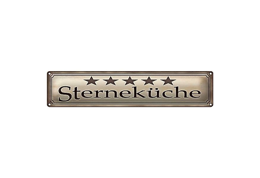 Roomando Metallschild Blechschild Spruch 46x10cm 5 Sterneküche Geschenk Mea günstig online kaufen