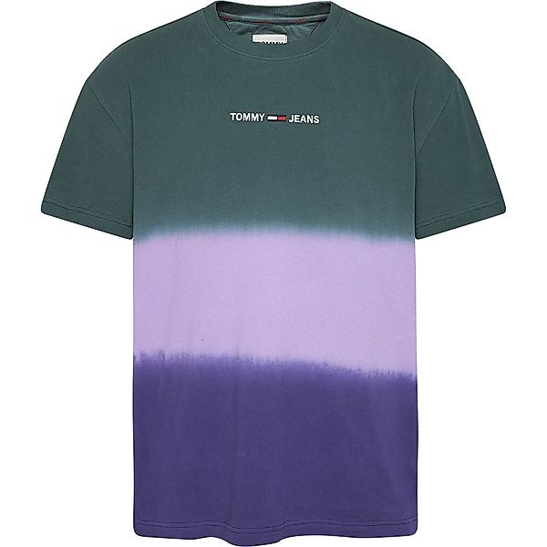 Tommy Jeans Colorblock Dip Dye Kurzärmeliges T-shirt S Violet Viola / Multi günstig online kaufen