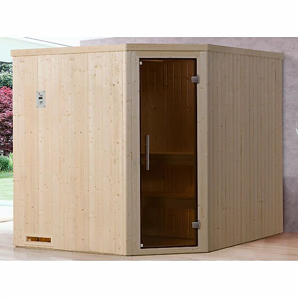 Weka Element-Ecksauna 508 OS Set Gr. 3 mit Glastür und Fensterelement günstig online kaufen