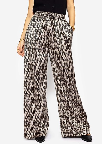SASSYCLASSY Stoffhose Weite Satinhose Damen Lang günstig online kaufen